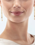 Örhängen Chain earrings with freshwater pearl (111221 1416) - Dahlströms Guld