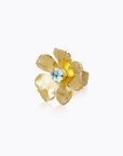 Ring Anemone Gold Aquamarine