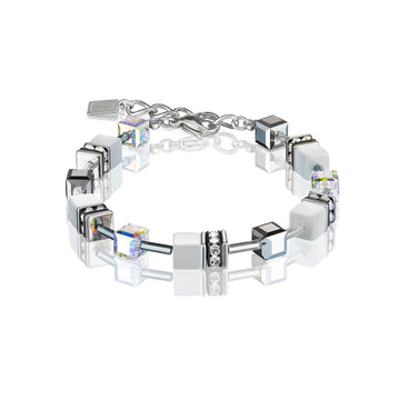 Armband Geocube® Silver & White (402030 1400) - Dahlströms Guld