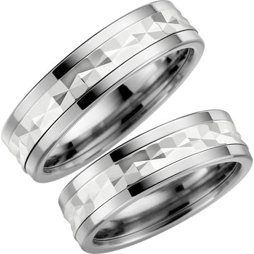 5005-6 - Flerfärgad ring i titan & silver - Dahlströms Guld