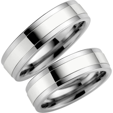 5006-6 - Flerfärgad ring i titan & silver - Dahlströms Guld