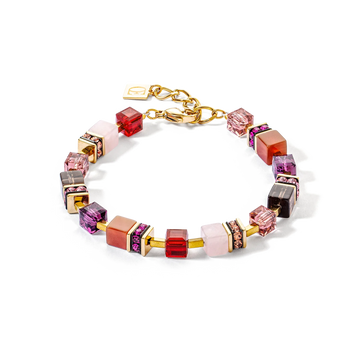 Armband Geocube® Precious statement bracelet gold-red (303930 0316)