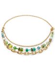 Halsband Geocube® Swarovski® Crystals & Gemstones Green (452310 0500) - Dahlströms Guld
