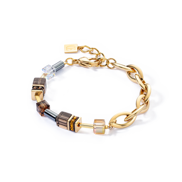 Armband Geocube® Chunky Chain bracelet gold-brown (452430 1116)