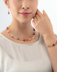 Halsband Geocube® Swarovski® Crystals & Gemstones Red Beige (490510 0310)