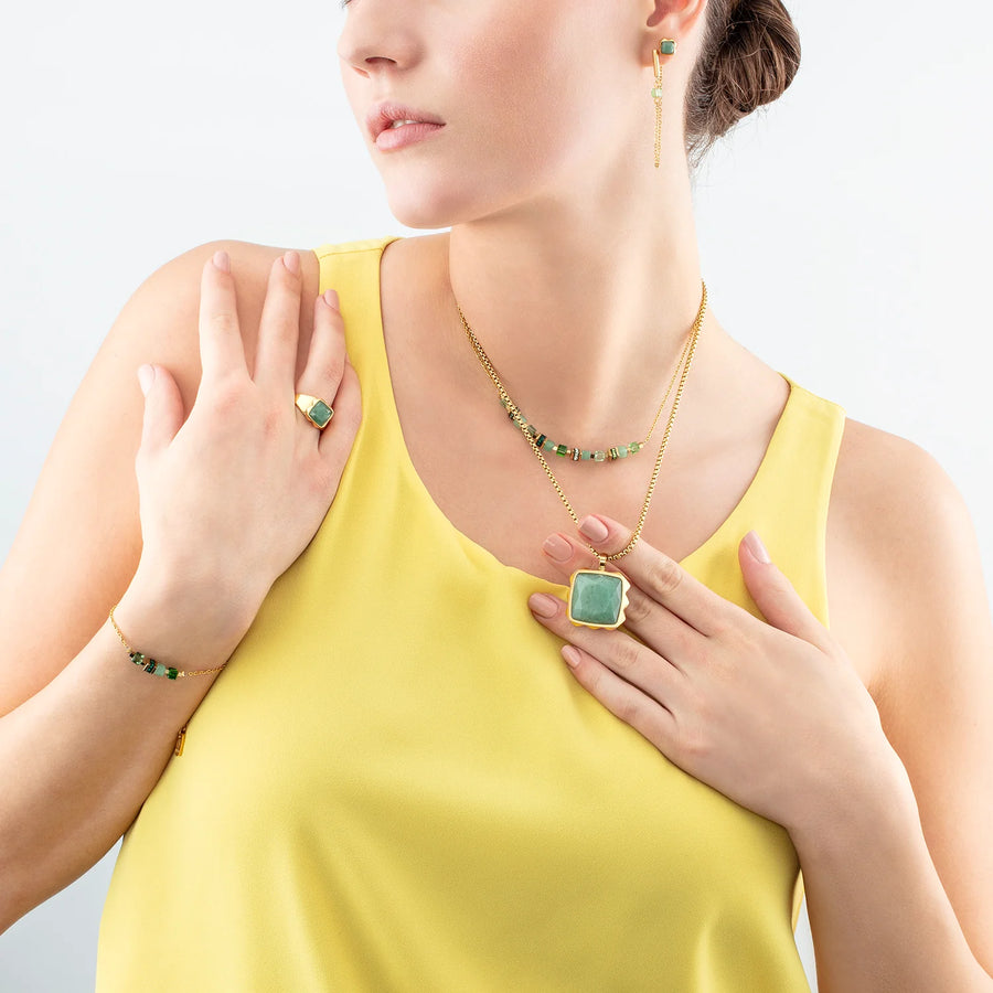 Halsband Geocube® Mini Cubes & Chain gold-green (507610 0516)