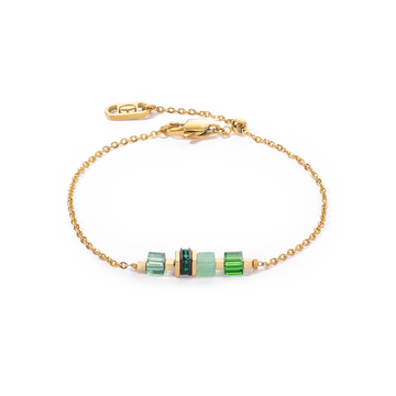 Armband Mini Cubes & Chain gold-green (507630 0516)