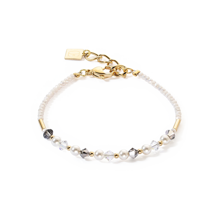 Armband Geocube®  Princess Pearls bracelet grey-crystal (602230 1218) - Dahlströms Guld