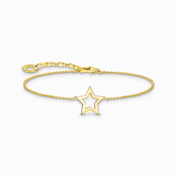Armband guldpläterat med stjärna A2162-413-39