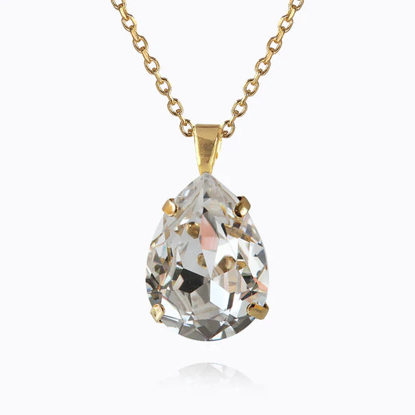 Halsband Classic Drop Gold Crystal