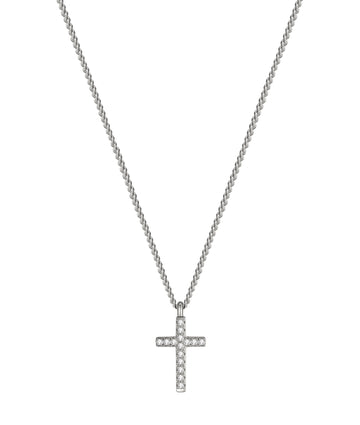 Cross Crystal Halsband Steel