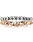 Armband Gia Stud Rhodium Light Peach