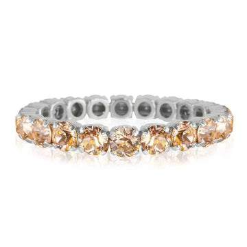 Armband Gia Stud Rhodium Light Peach