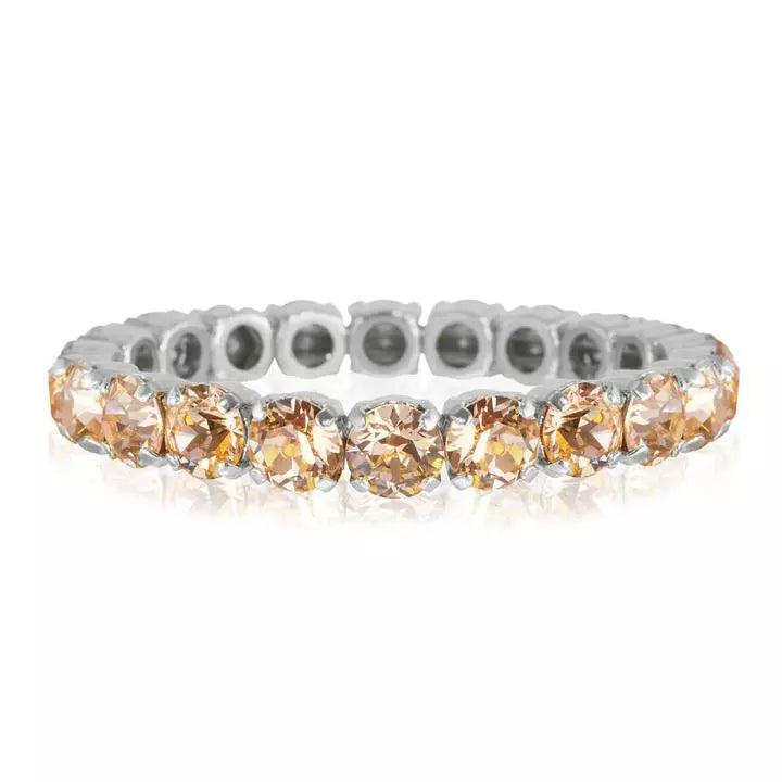 Armband Gia Stud Rhodium Light Peach