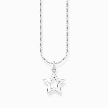 Halsband silver stjärna KE2222-001-21