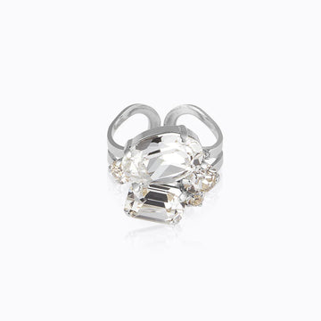 Ring Mini Carolina Rhodium Crystal - Dahlströms Guld
