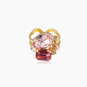 Ring Mini Carolina Gold Pink Combo - Dahlströms Guld