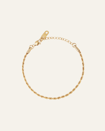 Thin Rope Bracelet Gold Mo559