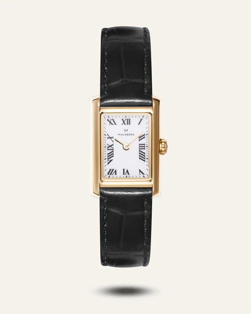 Klocka Timeless Black Leather Gold Mb0245