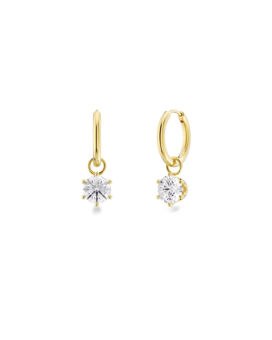 Örhängen Crown Hoops Gold