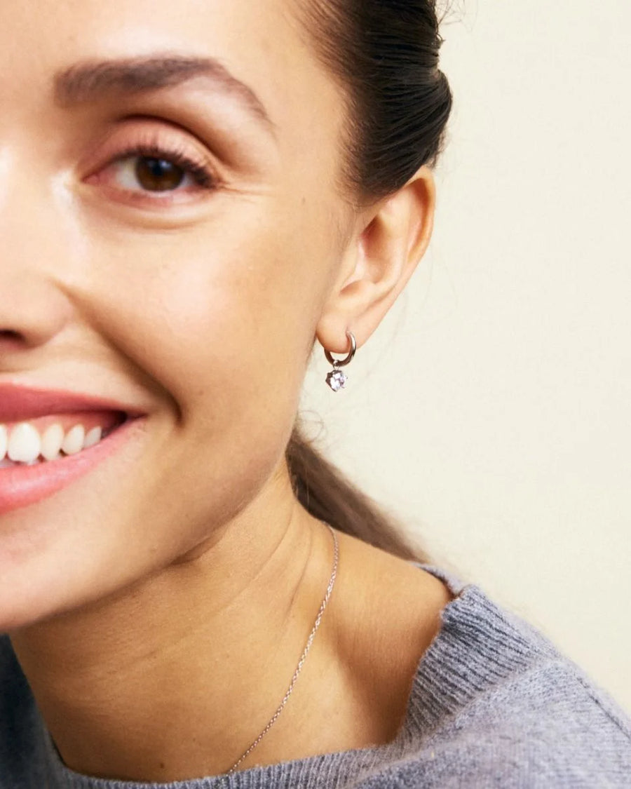 Örhängen Crown Hoops Steel