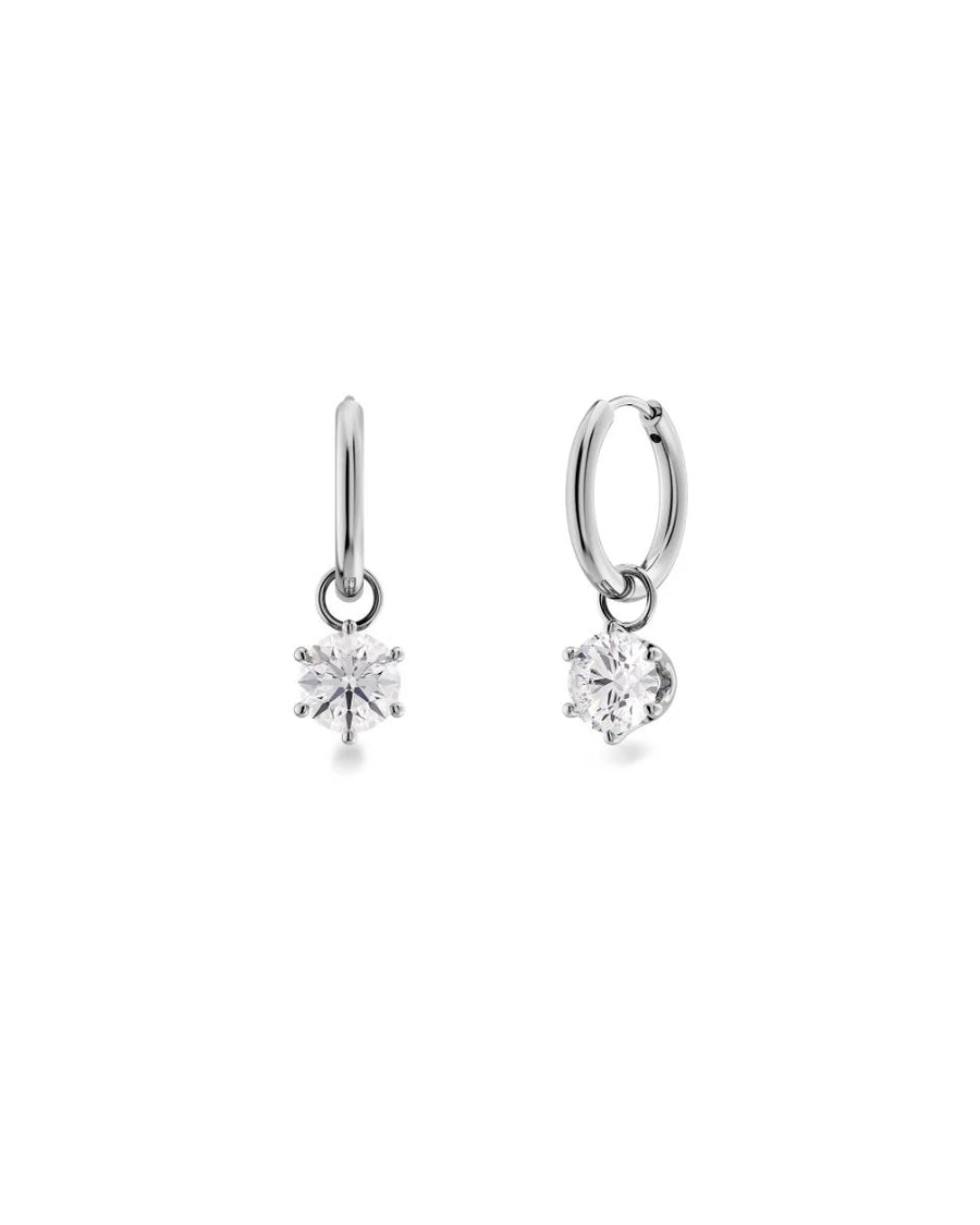 Örhängen Crown Hoops Steel