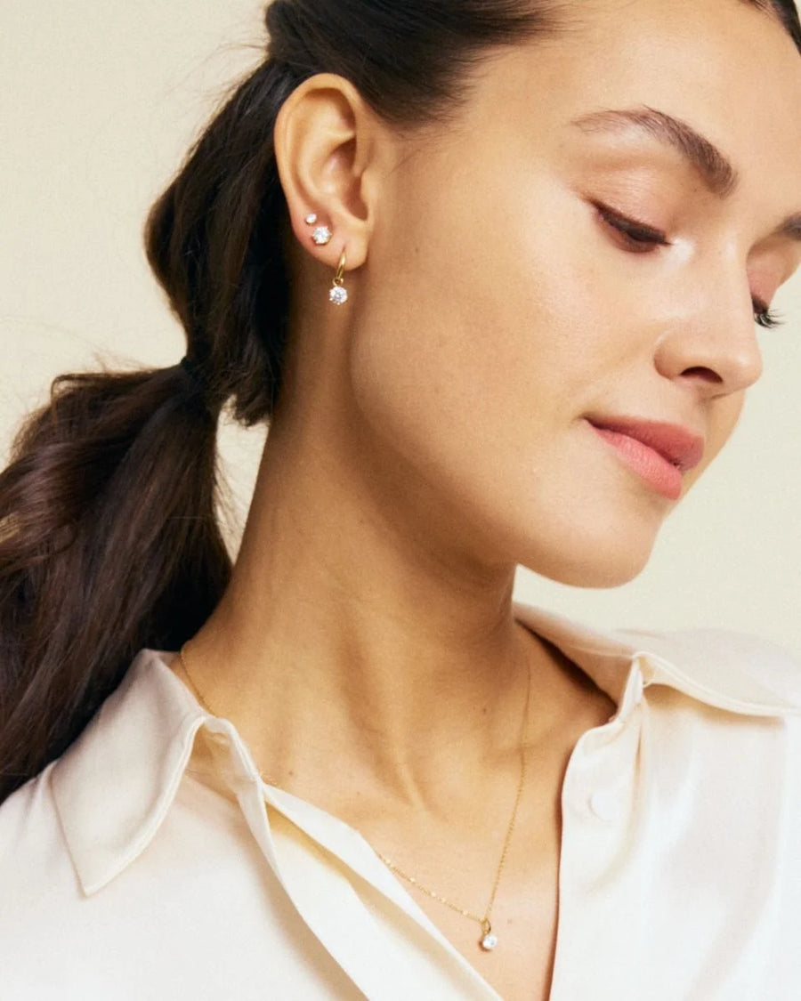 Örhängen Crown Hoops Gold