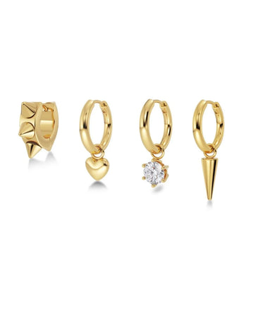 Örhängen Peak Hoops One Heart Gold