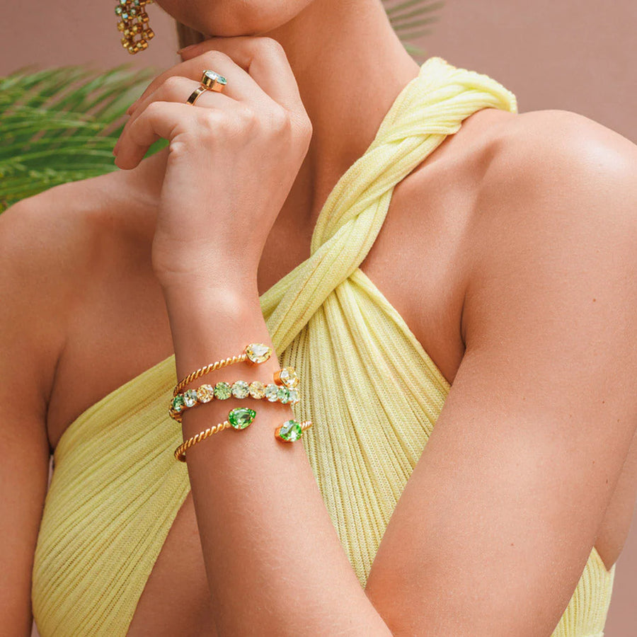 Armband Gia Stud Gold Lime Combo - Dahlströms Guld