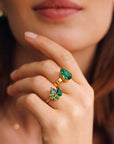 Ring Mini Drop Gold Majestic Green