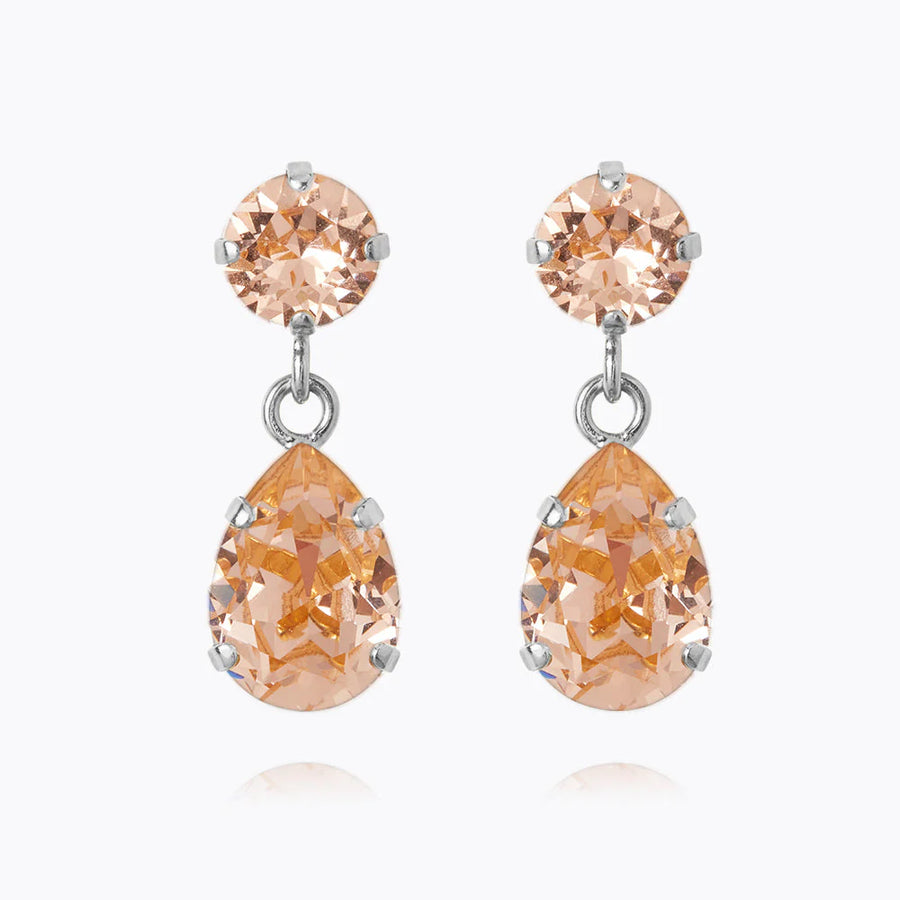 Örhängen Mini Drop Rhodium Light Peach