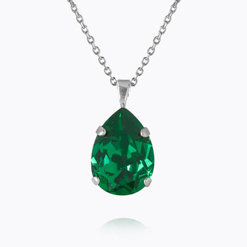 Halsband Mini Drop Rhodium Majestic Green