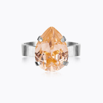 Ring Mini Drop Rhodium Light Peach