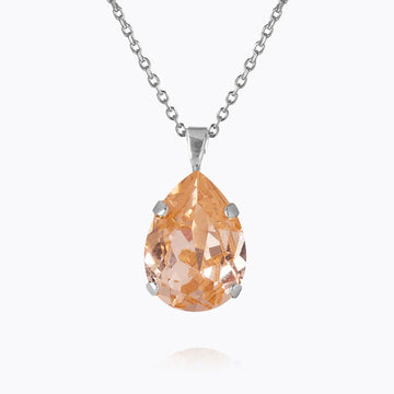 Halsband Mini Drop Rhodium Light Peach