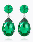 Örhängen Perfect Drop Rhodium / Majestic Green