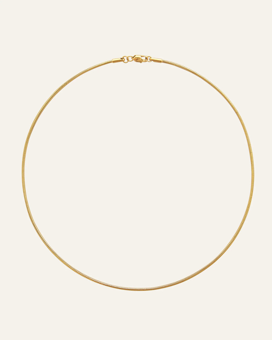 Halsband Snake Chain Necklace Gold Mo579 - Dahlströms Guld
