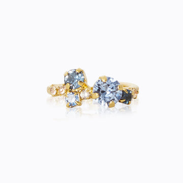 Ring Stardust Gold Blue Combo