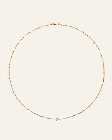 Halsband Thin Diamond Necklace Gold Mo560