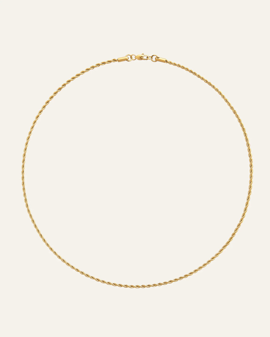 Halsband Thin Rope Necklace Gold Mo557 - Dahlströms Guld