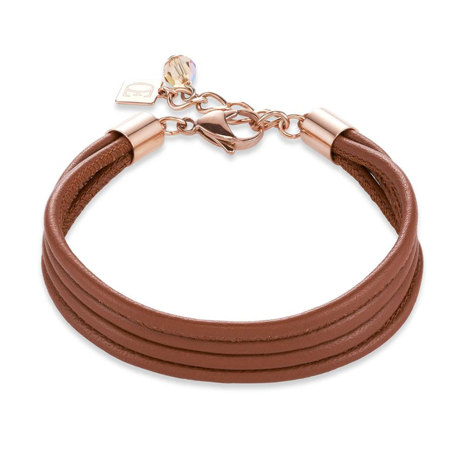 Armband Nappa Leather Brown (021930 1100) - Dahlströms Guld