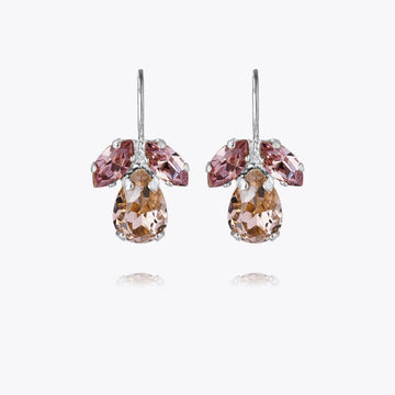 Örhängen Petite Timo Rhodium Vintage Rose + Light Amethyst - Dahlströms Guld