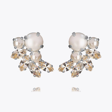 Örhängen Electra Rhodiumpearl + Crystal - Dahlströms Guld