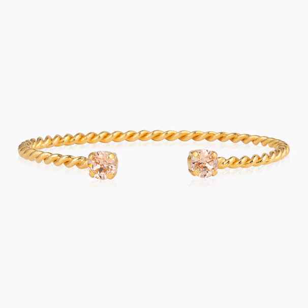 Mini Twisted Armband Gold / Light Peach - Dahlströms Guld