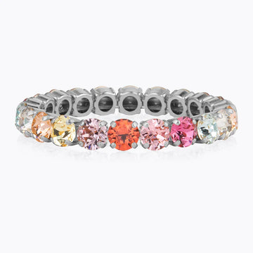 Gia Stud Armband Rhodium/ Pastel Rainbow Combo - Dahlströms Guld