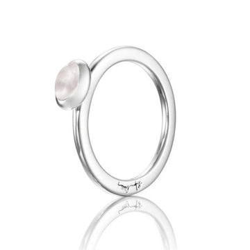Ring Love Bead Silver Rose Quarts - Dahlströms Guld