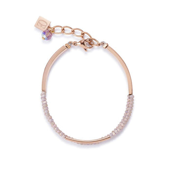 Armband Waterfall Rose Gold & Glass Nude - Dahlströms Guld