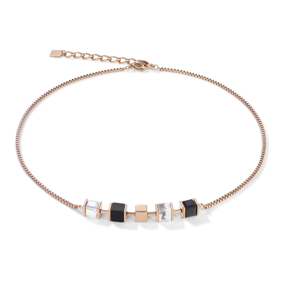 Halsband Geocube® & Chain Black White (505210 1314) - Dahlströms Guld