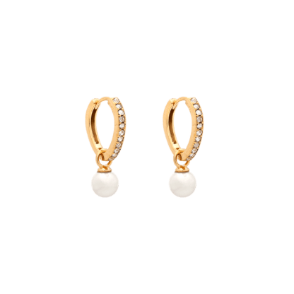 Örhängen Petite Kennedy Hoops Ivory Pearl (Gold) 62312