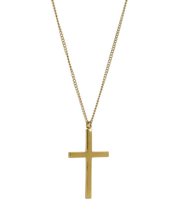 Halsband Cross Långt Guld - Dahlströms Guld