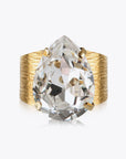 Ring Classic Drop Gold Crystal